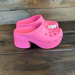 NEW Crocs Siren Clog ‘Hyper Pink’ Shoes Platform Clogs Women Size 12